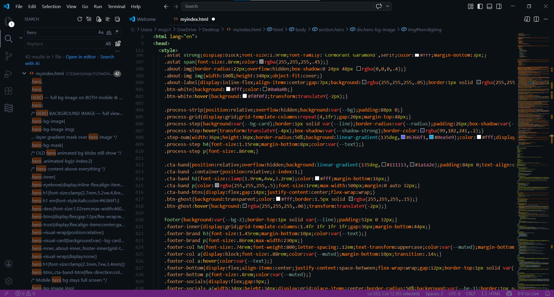 Developer workspace with laptop